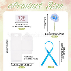 Clear PVC Candy Gift Packaging Boxes with Ribbon & Artificial Flower&nbsp;CON-TAC0001-20B