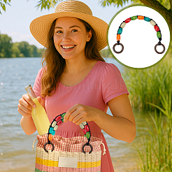 Wood Bead Bag Handle&nbsp;HJEW-PH02144