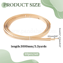 Flat Natural Bamboo Wicker Strips&nbsp;DIY-WH0591-586