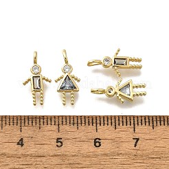 Brass Micro Pave Cubic Zirconia Pendants&nbsp;KK-D339-02G-03