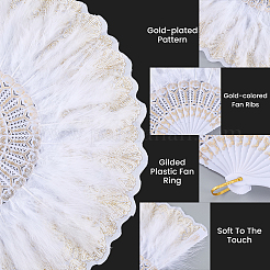 Plastic Folding Fan with Tassels&nbsp;AJEW-WH20130-170A