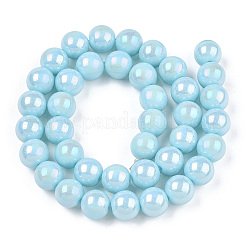 Electroplate Opaque Glass Beads Strands&nbsp;GLAA-T032-P4mm-AB10