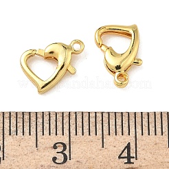 Heart Brass Lobster Claw Clasps&nbsp;KK-H523-06G