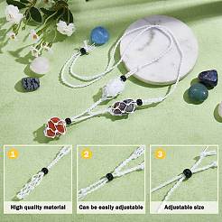 Adjustable Braided Nylon Cord Macrame Pouch Necklace Making&nbsp;NJEW-SW00019-01