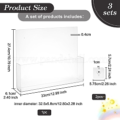 Acrylic Wall-mounted Bookshelf&nbsp;AJEW-WH0010-30