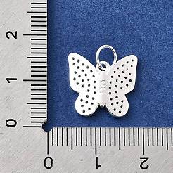 925 Sterling Silver Micro Pave Cubic Zirconia Pendants&nbsp;STER-D309-01F-S