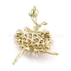 Ballerina Alloy Brooch with Resin Pearl&nbsp;JEWB-O009-20