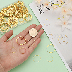 240Pcs 8 Style Brass Linking Rings&nbsp;FIND-CA0006-05G