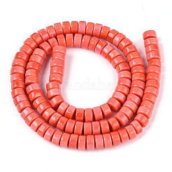 Opaque Solid Color Glass Beads Strands&nbsp;X-GLAA-N026-3x6mm-05