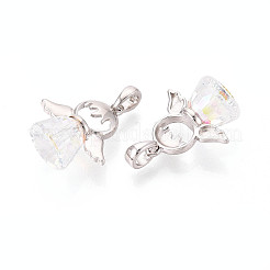 925 Sterling Silver & Austrian Crystal Angel Pendants&nbsp;STER-N016-102P