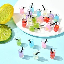 24Pcs 6 Colors Plastic Imitation Drink Pendants&nbsp;CRES-FS0001-27