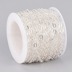 Brass Flat Oval Cable Chains&nbsp;X-CHC025Y-S