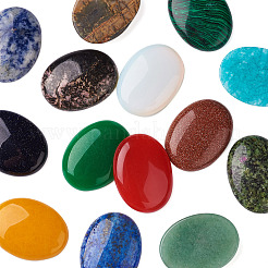 14Pcs 14 Style Mixed Gemstone Cabochons&nbsp;G-FW0001-06
