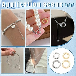 10Pcs Brass Locking Jump Rings&nbsp;KK-YW0003-96A-G