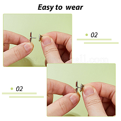 Cross Alloy Pin Brooches&nbsp;AJEW-FH0006-07A-P