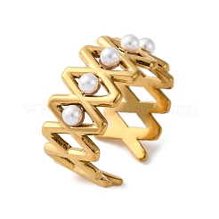 Stainless Steel Adjustable Cuff Rings for Women&nbsp;LS-RJEW-B126-02G