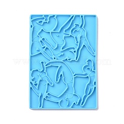 Exercising Women Shaped Straw Topper Silicone Statue Molds Sets&nbsp;LS-DIY-L067-I02