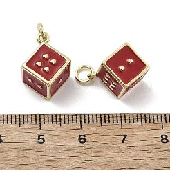 Brass Enamel Pendants&nbsp;KK-U060-33G-01