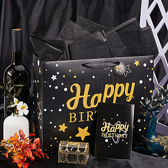 Birthday Printed Paper Tote Bags with Handles&nbsp;CARB-WH20001-01D