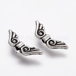 Tibetan Style Alloy Angel Wing Beads&nbsp;X-TIBEB-4999-AS-NR