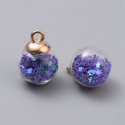 Transparent Glass Globe Pendants&nbsp;GLAA-TAC0002-I07