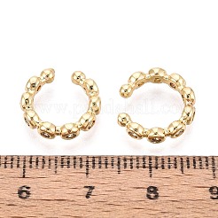 Brass Pave Cubic Zirconia Cuff Earrings&nbsp;EJEW-T049-03B-G