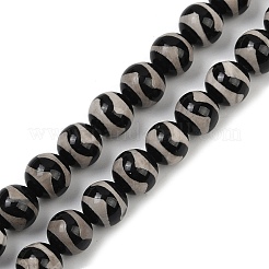 Tibetan Style dZi Beads Strands&nbsp;G-U022-A01-8mm