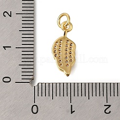 Rack Plating Brass Micro Pave Cubic Zirconia Pendants&nbsp;ZIRC-F142-36G