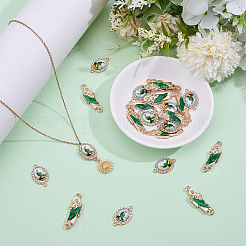 24Pcs 2 Styles Alloy Enamel with Crystal Rhinestone and Acrylic Connector Charms&nbsp;FIND-HY0005-34