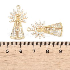 Religion Brass Micro Pave Clear Cubic Zirconia Pendants&nbsp;KK-H287-03B-G