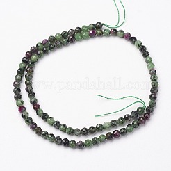 Natural Ruby in Zoisite Bead Strands&nbsp;G-P213-35