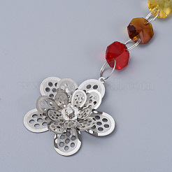 Chandelier Suncatchers Prisms Octogon Glass Chakra Hanging Pendant&nbsp;AJEW-G025-C04