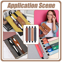 4Pcs 4 Colors PU Leather Single Pen Case&nbsp;AJEW-PH0006-84A