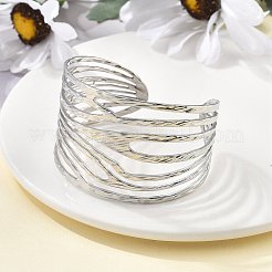 304 Stainless Steel Cuff Bangles for Women&nbsp;BJEW-M055-01P
