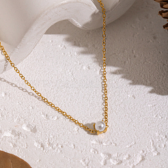 Minimalist Natural Pearl Round Bead Link Bracelets&nbsp;QE4530