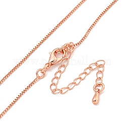 Brass Box Chain Necklaces for Women&nbsp;NJEW-G084-12RG