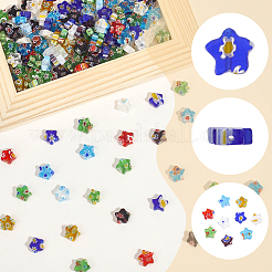 Star Handmade Millefiori Glass Beads&nbsp;LK-PA0001-07B
