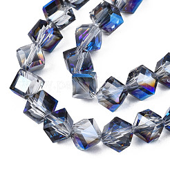Electroplate Transparent Glass Beads Strands&nbsp;EGLA-N002-29-D01