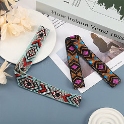 2pcs 2 style Jute Braided & Plastic Hat Belt Sets&nbsp;FIND-CA0008-49