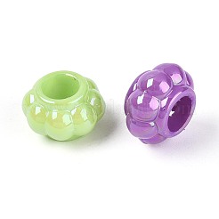 Pearlized UV Plating Opaque Acrylic European Beads&nbsp;SACR-T017-63M
