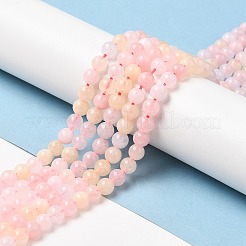 Natural White Jade Imitation Morganite Beads Strands&nbsp;G-I299-F14-6mm-01