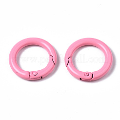Spray Painted Eco-Friendly Alloy Spring Gate Rings&nbsp;X-PALLOY-T080-01-NR