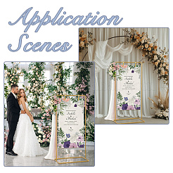 Adjustable Height Iron Wedding Sign Holder&nbsp;AJEW-WH0410-51G