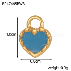 304 Stainless Steel Enamel Charms&nbsp;STAS-OY009-45G
