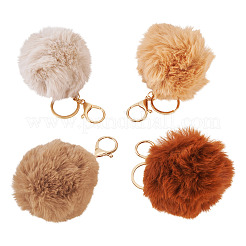 4Pcs 4 Colors Alloy Keychains&nbsp;KEYC-TA0004-70B
