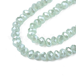 Electroplate Imitation Jade Glass Beads Strands&nbsp;EGLA-J025-F07