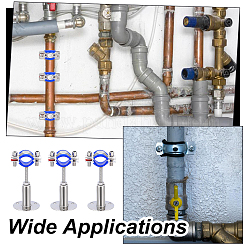 304 Stainless Steel & Silicone Pipe Clamps&nbsp;AJEW-WH0481-543