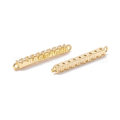 Rack Plating Brass Micro Pave Cubic Zirconia Connestor Charms&nbsp;KK-D073-03G-NR