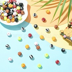 80Pcs 8 Styles Handmade 8 Ball Polymer Clay Beads&nbsp;CLAY-CJ0002-07