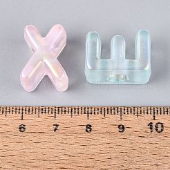 UV Plating Transparent Acrylic European Beads&nbsp;OACR-N160-22